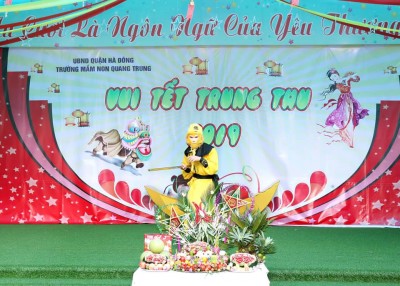 Các bé trường mầm non Quang Trung tham gia vui Tết Trung Thu
