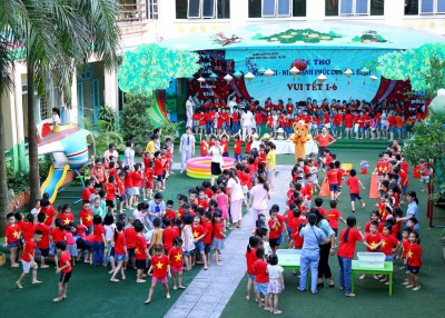 Trường Mầm Non Quang Trung tổ chức chương trình vui Tết Thiếu Nhi 1/6 cho trẻ